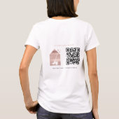 Cleaning Service Rose Gold Logo QR Code White Tシャツ (裏面)