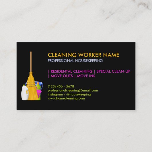 Cleaning Service Standard modern 名刺 (正面)