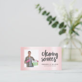 Cleaning Servicesの写モダン真 名刺 (スタンド正面)