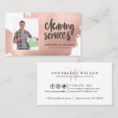 Cleaning Servicesの写モダン真 名刺 (正面/裏面)