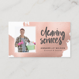 Cleaning Servicesの写モダン真 名刺