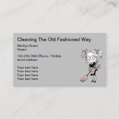 Cleaning Servicesクラシックレトロ名刺 名刺 (正面)