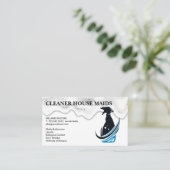 Cleaning Services | Bottle Spray Logo 名刺 (スタンド正面)