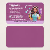 Cleaning Services Brunette Maid House Cleaning  (正面&裏面)