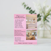 Cleaning Services Flyer | Editable House Cleaning  ポストカード (スタンド正面)