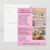 Cleaning Services Flyer | Editable House Cleaning  ポストカード (正面/裏面)