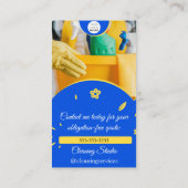 Cleaning Services Houseの保QRCodeロゴ写真 名刺 (裏面)