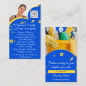 Cleaning Services Houseの保QRCodeロゴ写真 名刺 (正面/裏面)