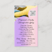 Cleaning Services House Keeping QRCode Photo Pink 名刺 (正面)