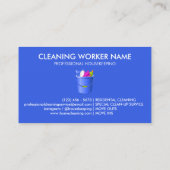 Cleaning Services Icons Cute blue 名刺 (裏面)