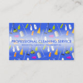 Cleaning Services Icons Cute blue 名刺 (正面)