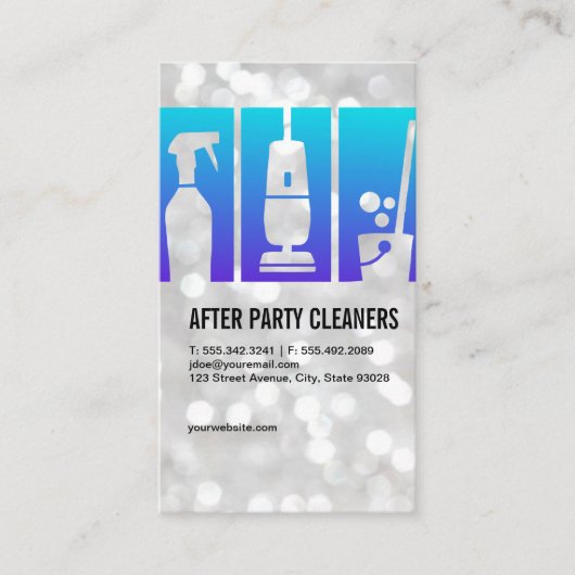 Cleaning Services Icons | House Cleaners 名刺 (正面)