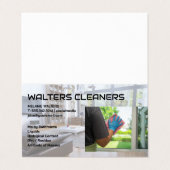 Cleaning Services Logo | Maid Washing Window 名刺 (外部フラット)