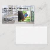 Cleaning Services Logo | Maid Washing Window 名刺 (正面/裏面)
