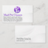 Cleaning Services Logo | Washing Machine 名刺 (正面/裏面)