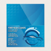 Cleaning Services | Pressure Wash Car Bubbles 名刺 (外部フラット)