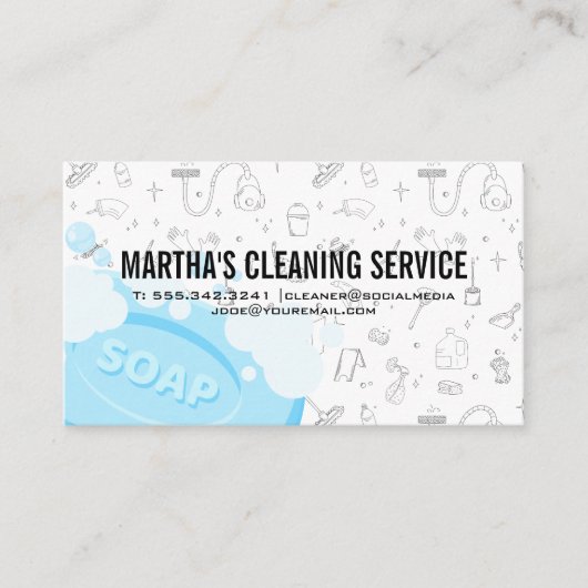 Cleaning Services | Soap Bubbles | Maid 名刺 (正面)