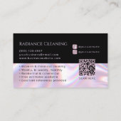 Cleaning Services Supplies Modern QR Code 名刺 (裏面)