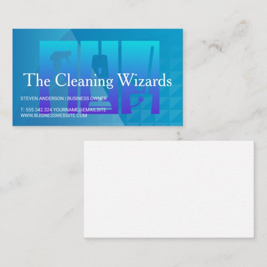 Cleaning Spray | Vacuum | Mop 名刺 (正面/裏面)