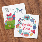 Cleaning Supplies Housekeeping Service スクエア名刺