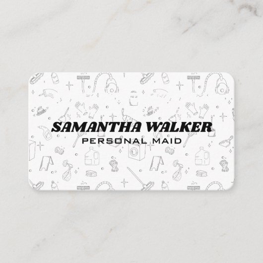 Cleaning Tools Pattern | Maid Services 名刺 (正面)