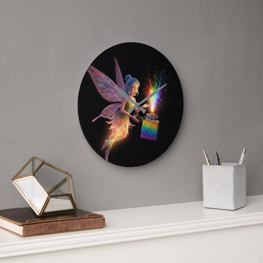  cleansing fairy ブライダルシャワー ラージ壁時計 (オフィス)