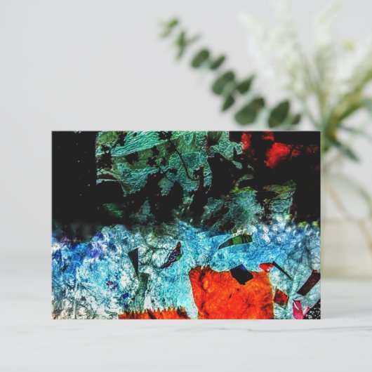 Clear abstract invitation.Ordinary recycle texture 招待状 (スタンド正面)