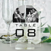 Clear Acrylic Arch Photo Wedding Table Number アクリル招待状