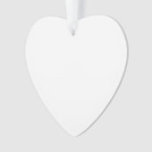 Clear Acrylic Ornament in Elegant Heart Shape オーナメント (正面)