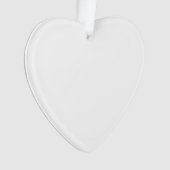 Clear Acrylic Ornament in Elegant Heart Shape オーナメント (正面)