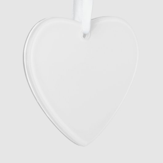 Clear Acrylic Ornament in Elegant Heart Shape オーナメント (正面)