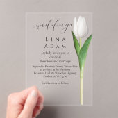 Clear Acrylic Tulip Wedding Invitation アクリル招待状 (インサイチュ (ポータブル))