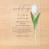 Clear Acrylic Tulip Wedding Invitation アクリル招待状 (正面)