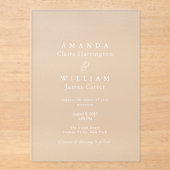 Clear Acrylic Wedding Invitation | Luxury French アクリル招待状 (正面)