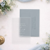 Clear Acrylic Wedding Invitation | Luxury French アクリル招待状