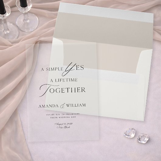 Clear Acrylic Wedding Invitation | Minimal Modern アクリル招待状