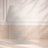 Clear Acrylic Wedding Invitation, Modern Minimal  アクリル招待状