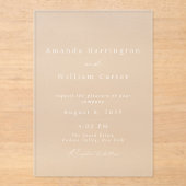 Clear Acrylic Wedding Invitation, Modern Minimal  アクリル招待状 (正面)