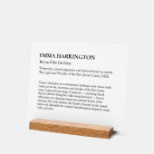 Clear Art Gallery Exhibit Display Plaque アクリルサイン (傾斜)