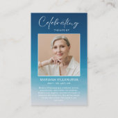 Clear Blue Sky Prayer Photo Sympathy Cards 名刺 (正面)