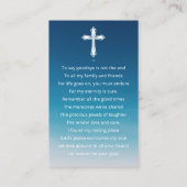 Clear Blue Sky Prayer Photo Sympathy Cards 名刺 (裏面)