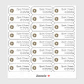 Clear Christmas Return Address Custom Transparent シール (シート)