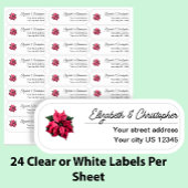 Clear Christmas Return Address Custom Transparent  シール