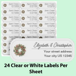 Clear Christmas Return Address Custom Transparent シール