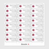 Clear Christmas Return Address Custom Transparent シール (シート)