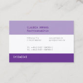 Clear, colorful, clear business card (3c) 名刺 (裏面)