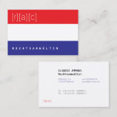 Clear, colorful, clear business card (3c) 名刺 (正面/裏面)