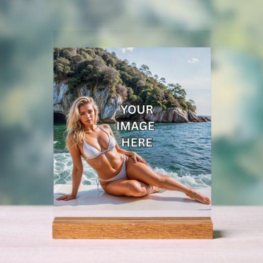 CLEAR! 🪧 Custom Acrylic Sign – Add Image or Text アクリルサイン (ニュートラル)