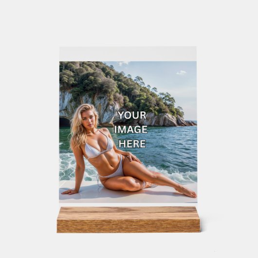 CLEAR! 🪧 Custom Acrylic Sign – Add Image or Text アクリルサイン (正面)