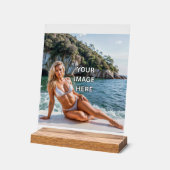 CLEAR! 🪧 Custom Acrylic Sign – Add Image or Text アクリルサイン (傾斜)